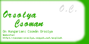 orsolya csoman business card