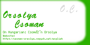 orsolya csoman business card